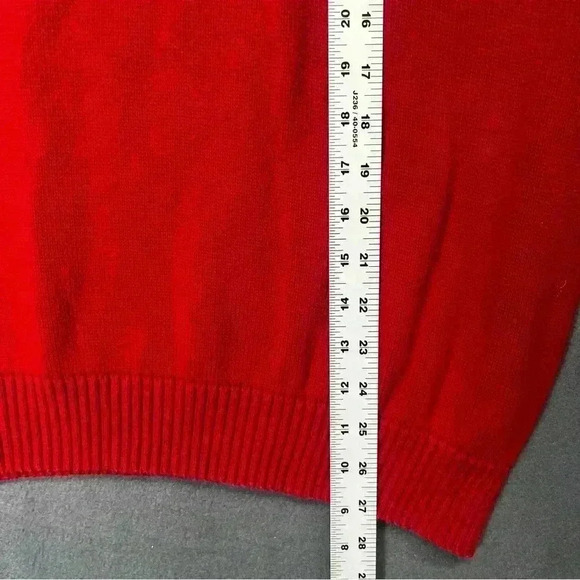 US Polo Assn. Red Navy Colorblock Sweater Cardigan Mens 2XL 100% Cotton 1177 - Picture 5 of 7